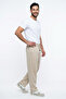 Men's Baggy Cut, Elastic Waist, Wide Leg, Pique Fabric, Comfortable Fit Pants - 2