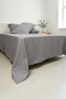 Silva Striped 100% Cotton Satin King Size Duvet Cover Set with Elastic Fitted Sheet Hotel Luxury - 4