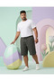 Large Size Men's Shorts with Elastic Waist and Lace-Up Front and Back Pockets
