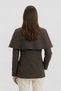 Brown Cloak Detailed Buttoned Jacket 7687 - 3