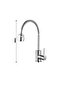 Single-handle upright stainless steel hot and cold water faucet for kitchen vegetable basins - 4