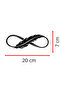 Feather Patterned Infinity Sign Car Sticker - Minimal Car Accessory 20X7Cm - 3