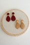Xuping Vintage Plum Red Large Drop Earrings - Vip Series Dangle Retro Design Non-Tarnish Women's Earrings - 3