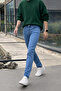 Men's High Waist Slim Fit Premium Blue Jeans - 3