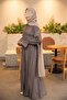 Ankanoor Side Tie Half Pat Denim Dress 145cm Anka265145 - 4