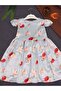 Satin Blue Floral Dress - Age 2 - 2