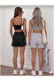 2-Piece Women's Black - Gray Basic Shorts Set - Comfortable Fit Above the Knee 2-Piece Economic Package - 3