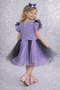 Girl's Kuromi Printed Tutu Dress and Crown Set Purple Black Princess Evening Dress 2 Pieces - 3