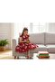 Satin Red Floral Dress - Age 2 - 3