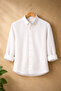 Men's White Long Sleeve Loose Fit Aerobin Shirt Comfortable Fit Summer Breathable Lightweight Casual - 3