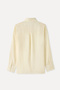 Women's Orange Long Sleeve Linen Shirt - 4