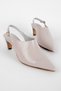 Clover Women's Pointed Toe Gold Buckle Detailed Heeled Shoes B4517 - 2