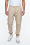 Men's Beige Summer Ultra Thin Parachute Fabric Relaxed Fit Sweatpants with Zipper Pockets and Elastic Cuffs