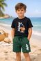 Boy's Multi-Colored Printed Comfortable Fit Summer Combination