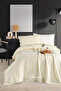 Siena |   100% Cotton Single 160X230 cm Knitted Pique Set with Button Detail and Pillowcase