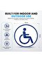 2 Pack Magnetic Disabled Handicap Car Sticker, Removable Reusable Sign for Steel Body 15cm Round - 2