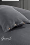 Siena |   100% Cotton Single 160X230 cm Knitted Pique Set with Button Detail and Pillowcase - 2