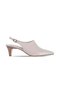 Clover Women's Pointed Toe Gold Buckle Detailed Heeled Shoes B4517