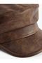 Faux Leather Cap Hat - 4