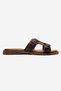 Women's Brown Leather Buckle Slippers Daily Comfortable Stylish Summer Double Strap Light Sole - 2