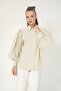8199 - Stylish Comfortable Peach Balloon Sleeve Shirt - 3