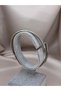 Nail Design Clamp Bracelet – Modern Minimal Women's Bracelet with Stone Detail - 2