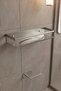 Stainless Steel Satine Inox Adhesive Mounting Bathroom Shelf - Toilet Paper Holder Set - 6