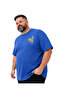 Men's Large Size Indigo Crew Neck Short Sleeve Pragt T-Shirt 5Xl-6Xl-7Xl-8Xl - 2