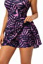 Women's Patterned Dress Swimsuit with Shorts - 2