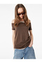 Slim Fit Athlete Detailed Short Sleeve Viscose Blend Off-The-Shoulder T-Shirt