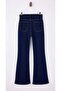 Dark Blue High Waist Flare Soft Stretchy Knitted Jeans Lycra /Jeans Tw91 - 4