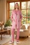 New Season Pomegranate Flower Maternity Jacquard Short Sleeve Elegant Lace Summer Dressing Gown Pajama Set - 6