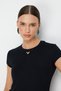 Accessory Detailed Short Sleeve Basic Blouse - 4