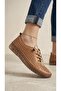 656206 Genuine Leather Transparent Sole Rubber Bonded Perforated Sports Shoes - 2