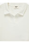 Cotton Short Sleeve Basic Polo Collar T-Shirt - 3