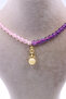 Amethyst Stone Pink Quartz Stone Citrine Stone Hematite Stone Natural Stone Design Necklace 6 mm - 4