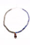 Pyrite Pyrite Stone Lapis Lazuli Stone Tiger's Eye Stone Natural Stone Design Necklace 6 mm - 5