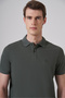 Men's Light Green Basic Polo Neck Dynamic Fit T-Shirt - 2