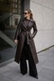 New Season Women's Oversized Leather Trench Coat
