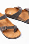 Brown Flip Flops Summer Casual Cork Sole Mayari Slippers - 2