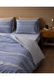 Boswell King Size 100% Cotton Ranforce Printed Sheet and Duvet Cover Set - Blue - 5
