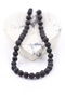 Lava Stone Necklace Natural Stone Strand 8 mm - 4