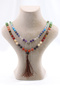 108-Piece 7 Chakra Mantra Mala Necklace - Handcrafted Knotted Meditation Necklace - with Tiger's Eye Guru Stone - 2