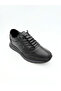 Black Rubber Laced Inner and Outer 100% Genuine Leather Casual Daily Orthopedic Men's Shoes Vdz03020 - 2