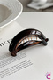 Vintage Retro Acetate Brown Medium Size Banana Clip 7cm - Stylish Hair Bun Clip Clip-On Hairpin - 2