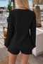 Women's Shorts Set Muslin Fabric Lace-Up Top and Bottom Summer Set - 3