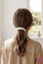 Minimalist Croissant Style Acetate White Banana Hair Clip 7cm - Modern Hair Bun Clip with Clip - 3