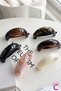 Minimalist Croissant Style Acetate White Banana Hair Clip 7cm - Modern Hair Bun Clip with Clip - 4