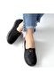 Rinna Black Leather Sneakers-Narrow Fit. - 4