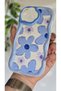iPhone 13 Case Pastel Blue Daisy Pattern Colorful Silicone Cover with Camera Protection - 5